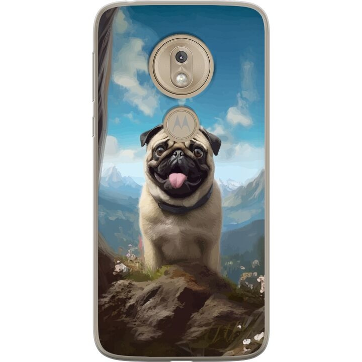 Mobilcover til Motorola Moto G7 Play med Glad Hund motiv i gruppen SMARTPHONES & TABLETS / Mobil Beskyttelse / Motorola hos TP E-commerce Nordic AB (A55466)