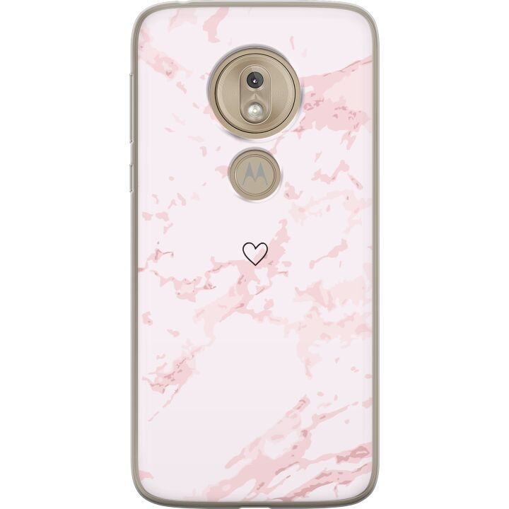 Mobilcover til Motorola Moto G7 Play med Rosa Hjerte motiv i gruppen SMARTPHONES & TABLETS / Mobil Beskyttelse / Motorola hos TP E-commerce Nordic AB (A55471)