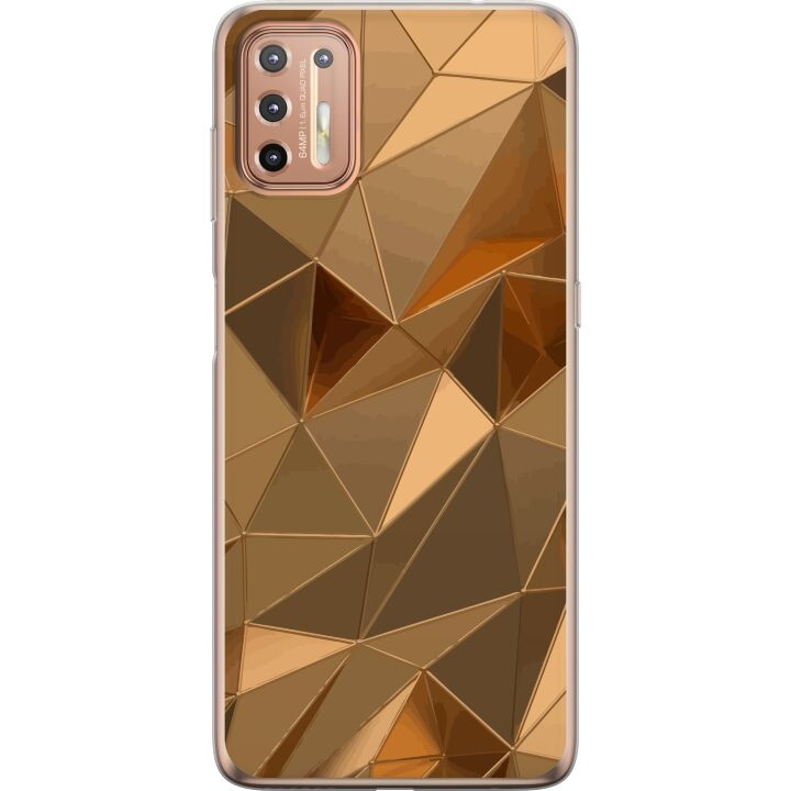 Mobilcover til Motorola Moto G9 Plus med 3D Guld motiv i gruppen SMARTPHONES & TABLETS / Mobil Beskyttelse / Motorola hos TP E-commerce Nordic AB (A55553)