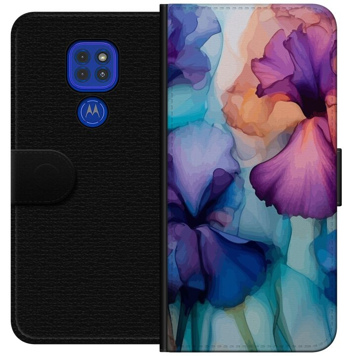 Tegnebogsetui til Motorola Moto G9 Play med Magiske blomster motiv i gruppen SMARTPHONES & TABLETS / Mobil Beskyttelse / Motorola hos TP E-commerce Nordic AB (A55586)