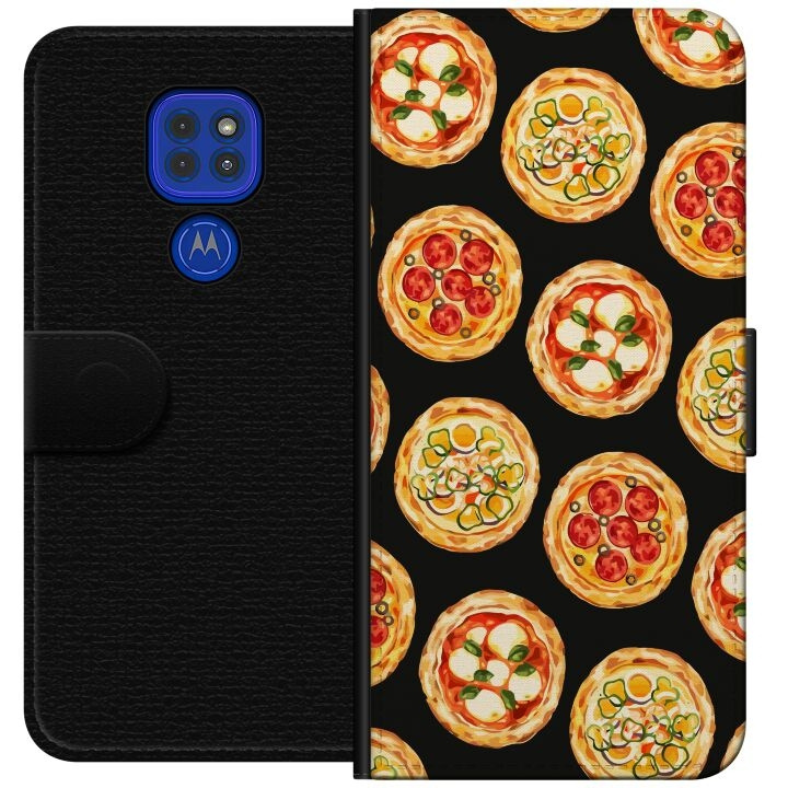 Tegnebogsetui til Motorola Moto G9 Play med Pizza motiv i gruppen SMARTPHONES & TABLETS / Mobil Beskyttelse / Motorola hos TP E-commerce Nordic AB (A55596)