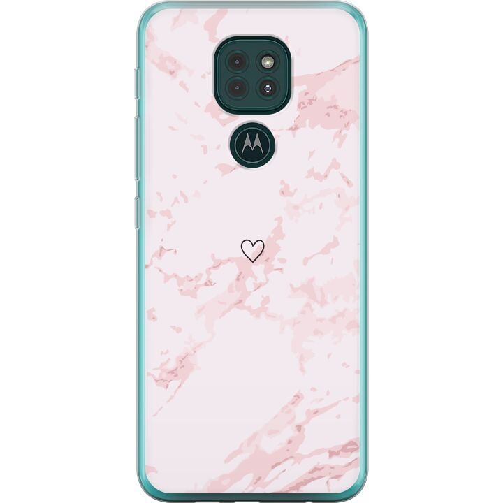 Mobilcover til Motorola Moto G9 Play med Rosa Hjerte motiv i gruppen SMARTPHONES & TABLETS / Mobil Beskyttelse / Motorola hos TP E-commerce Nordic AB (A55633)