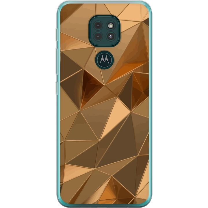 Mobilcover til Motorola Moto G9 Play med 3D Guld motiv i gruppen SMARTPHONES & TABLETS / Mobil Beskyttelse / Motorola hos TP E-commerce Nordic AB (A55634)