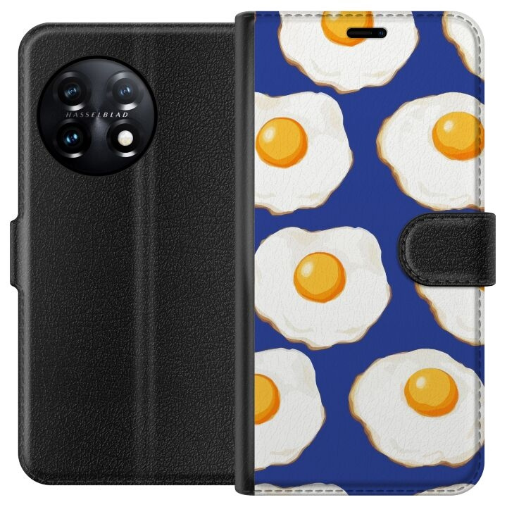 Tegnebogsetui til OnePlus 11 med Stegte æg motiv i gruppen SMARTPHONES & TABLETS / Mobil Beskyttelse / OnePlus hos TP E-commerce Nordic AB (A56399)