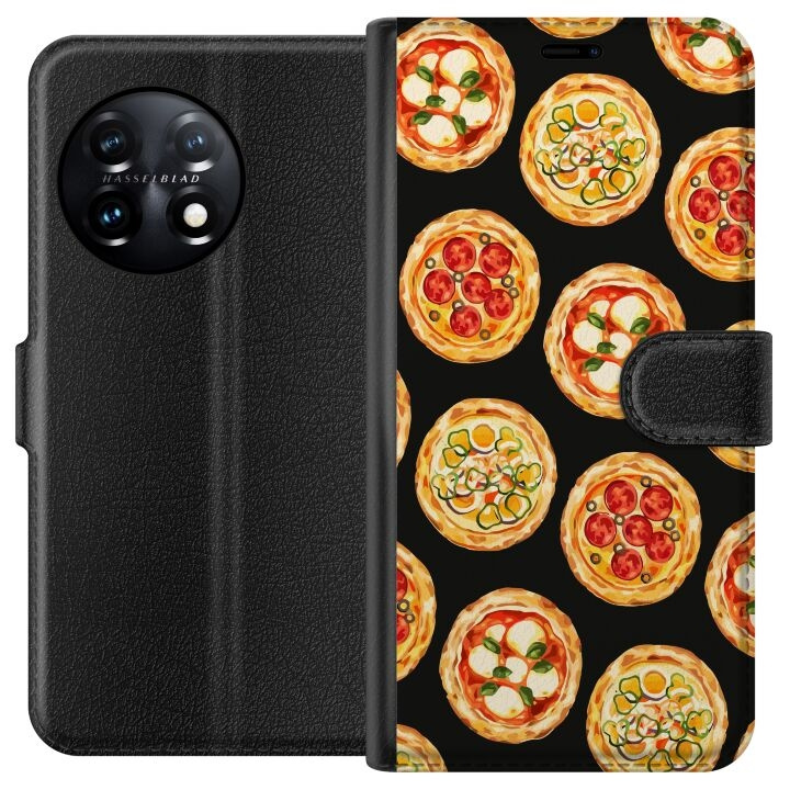 Tegnebogsetui til OnePlus 11 med Pizza motiv i gruppen SMARTPHONES & TABLETS / Mobil Beskyttelse / OnePlus hos TP E-commerce Nordic AB (A56406)