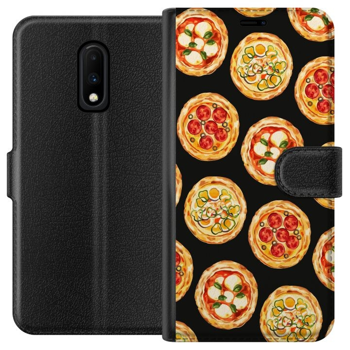 Tegnebogsetui til OnePlus 7 med Pizza motiv i gruppen SMARTPHONES & TABLETS / Mobil Beskyttelse / OnePlus hos TP E-commerce Nordic AB (A56595)