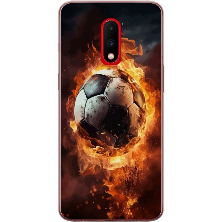 Mobilcover til OnePlus 7 med Fodbold motiv i gruppen SMARTPHONES & TABLETS / Mobil Beskyttelse / OnePlus hos TP E-commerce Nordic AB (A56630)