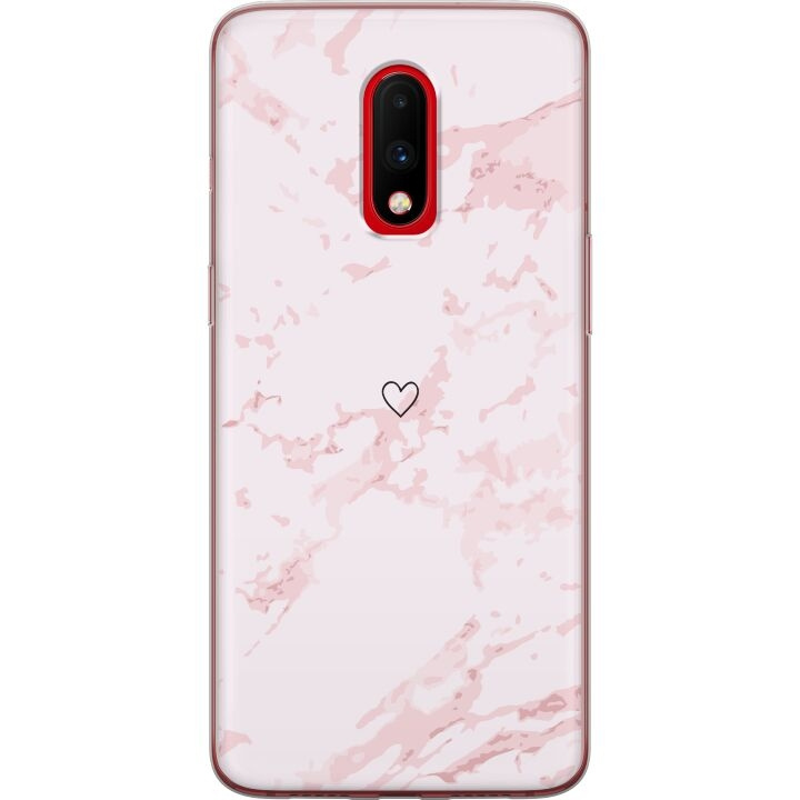 Mobilcover til OnePlus 7 med Rosa Hjerte motiv i gruppen SMARTPHONES & TABLETS / Mobil Beskyttelse / OnePlus hos TP E-commerce Nordic AB (A56632)