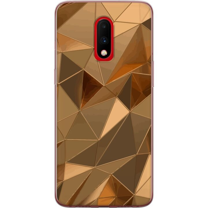 Mobilcover til OnePlus 7 med 3D Guld motiv i gruppen SMARTPHONES & TABLETS / Mobil Beskyttelse / OnePlus hos TP E-commerce Nordic AB (A56633)