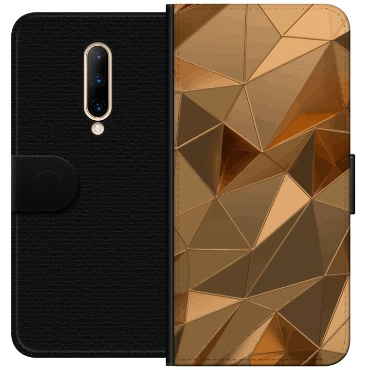 Tegnebogsetui til OnePlus 7 Pro med 3D Guld motiv i gruppen SMARTPHONES & TABLETS / Mobil Beskyttelse / OnePlus hos TP E-commerce Nordic AB (A56660)