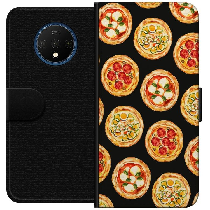 Tegnebogsetui til OnePlus 7T med Pizza motiv i gruppen SMARTPHONES & TABLETS / Mobil Beskyttelse / OnePlus hos TP E-commerce Nordic AB (A56703)