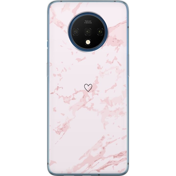 Mobilcover til OnePlus 7T med Rosa Hjerte motiv i gruppen SMARTPHONES & TABLETS / Mobil Beskyttelse / OnePlus hos TP E-commerce Nordic AB (A56740)