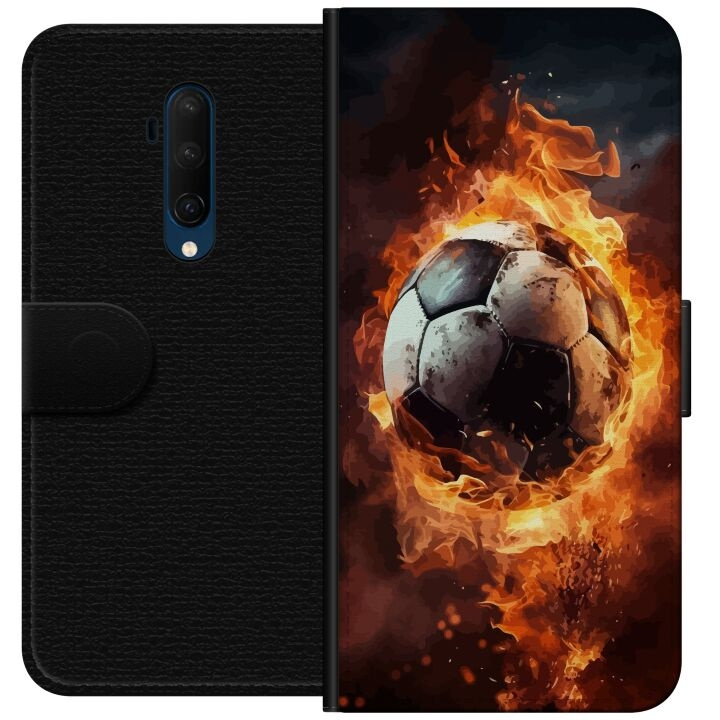 Tegnebogsetui til OnePlus 7T Pro med Fodbold motiv i gruppen SMARTPHONES & TABLETS / Mobil Beskyttelse / OnePlus hos TP E-commerce Nordic AB (A56765)