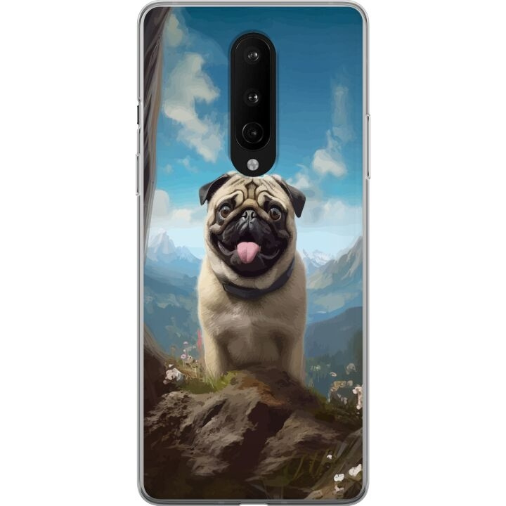 Mobilcover til OnePlus 8 med Glad Hund motiv i gruppen SMARTPHONES & TABLETS / Mobil Beskyttelse / OnePlus hos TP E-commerce Nordic AB (A56843)