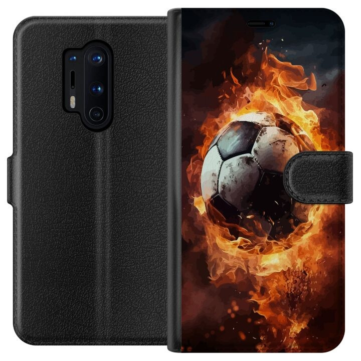 Tegnebogsetui til OnePlus 8 Pro med Fodbold motiv i gruppen SMARTPHONES & TABLETS / Mobil Beskyttelse / OnePlus hos TP E-commerce Nordic AB (A56873)