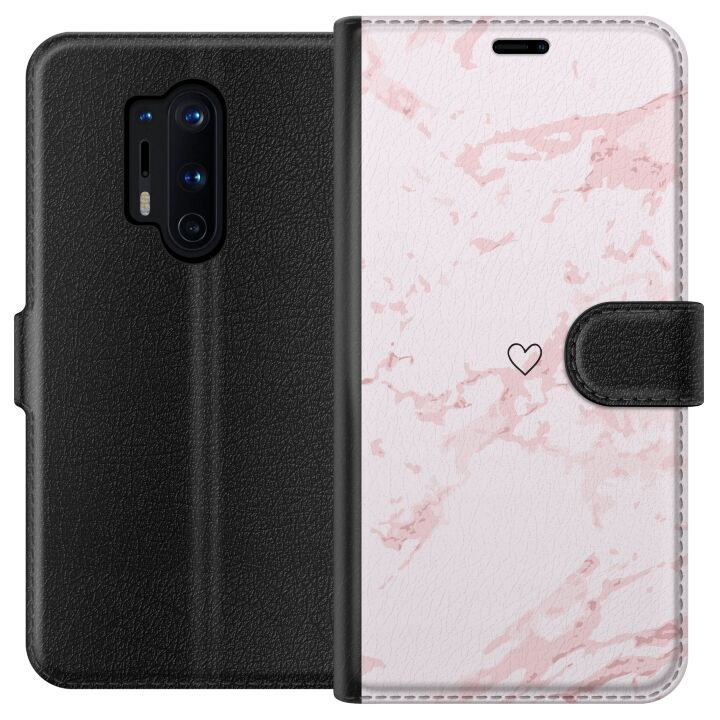 Tegnebogsetui til OnePlus 8 Pro med Rosa Hjerte motiv i gruppen SMARTPHONES & TABLETS / Mobil Beskyttelse / OnePlus hos TP E-commerce Nordic AB (A56875)