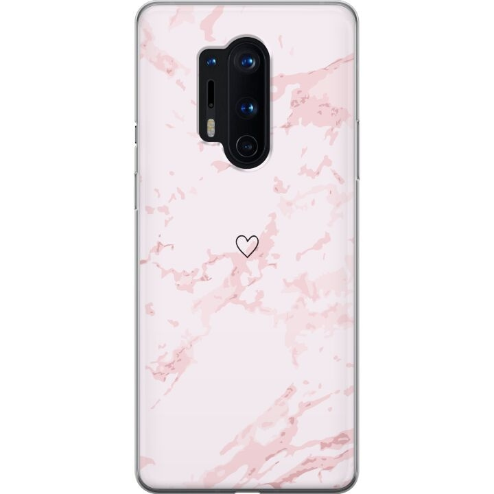 Mobilcover til OnePlus 8 Pro med Rosa Hjerte motiv i gruppen SMARTPHONES & TABLETS / Mobil Beskyttelse / OnePlus hos TP E-commerce Nordic AB (A56902)