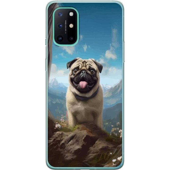 Mobilcover til OnePlus 8T med Glad Hund motiv i gruppen SMARTPHONES & TABLETS / Mobil Beskyttelse / OnePlus hos TP E-commerce Nordic AB (A56951)