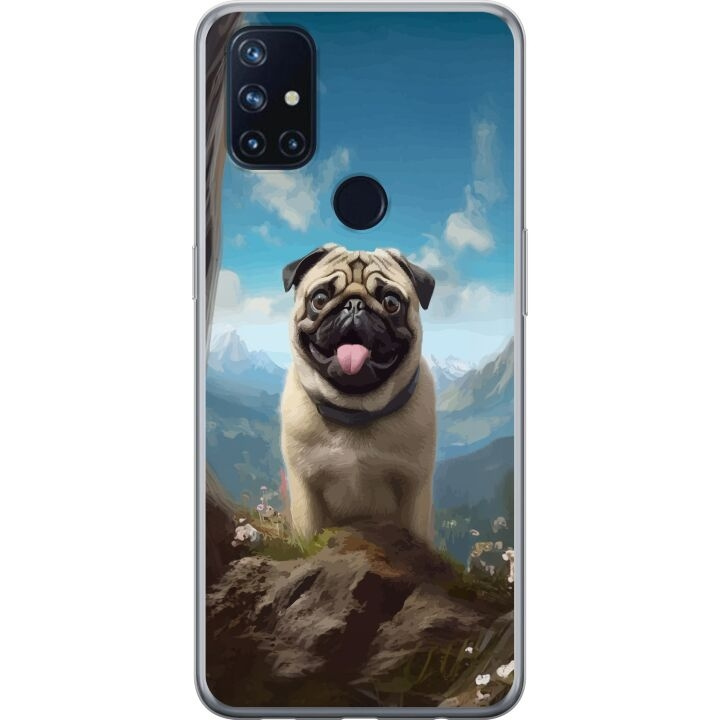 Mobilcover til OnePlus Nord N10 5G med Glad Hund motiv i gruppen SMARTPHONES & TABLETS / Mobil Beskyttelse / OnePlus hos TP E-commerce Nordic AB (A57248)