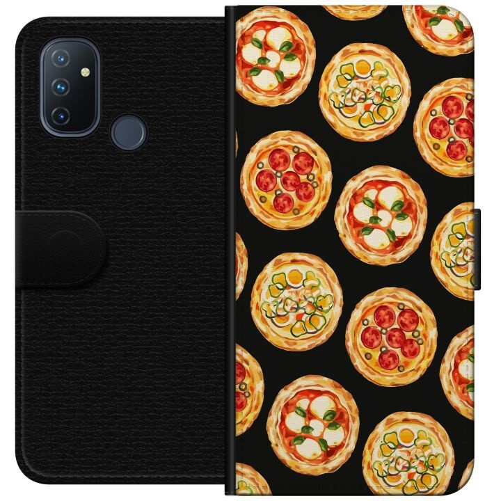 Tegnebogsetui til OnePlus Nord N100 med Pizza motiv i gruppen SMARTPHONES & TABLETS / Mobil Beskyttelse / OnePlus hos TP E-commerce Nordic AB (A57270)