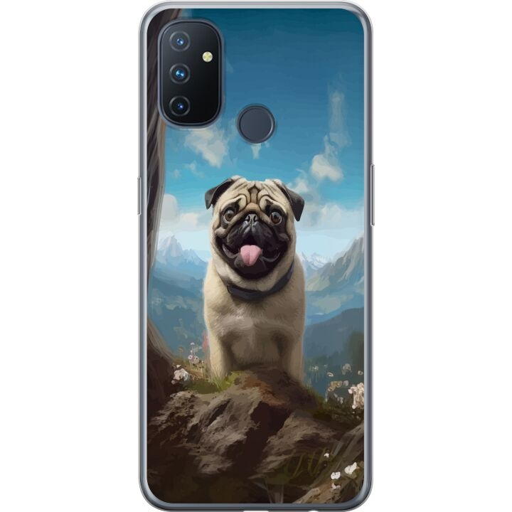 Mobilcover til OnePlus Nord N100 med Glad Hund motiv i gruppen SMARTPHONES & TABLETS / Mobil Beskyttelse / OnePlus hos TP E-commerce Nordic AB (A57302)