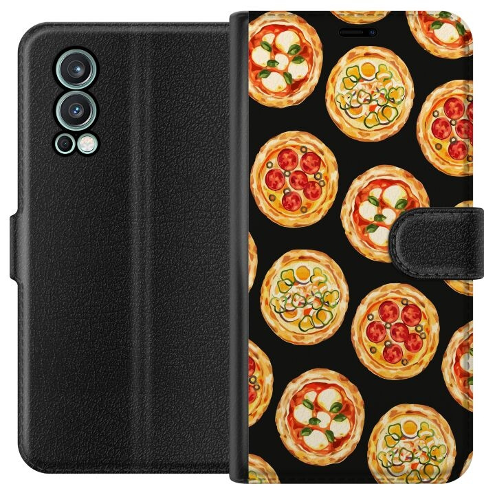 Tegnebogsetui til OnePlus Nord 2 5G med Pizza motiv i gruppen SMARTPHONES & TABLETS / Mobil Beskyttelse / OnePlus hos TP E-commerce Nordic AB (A57324)