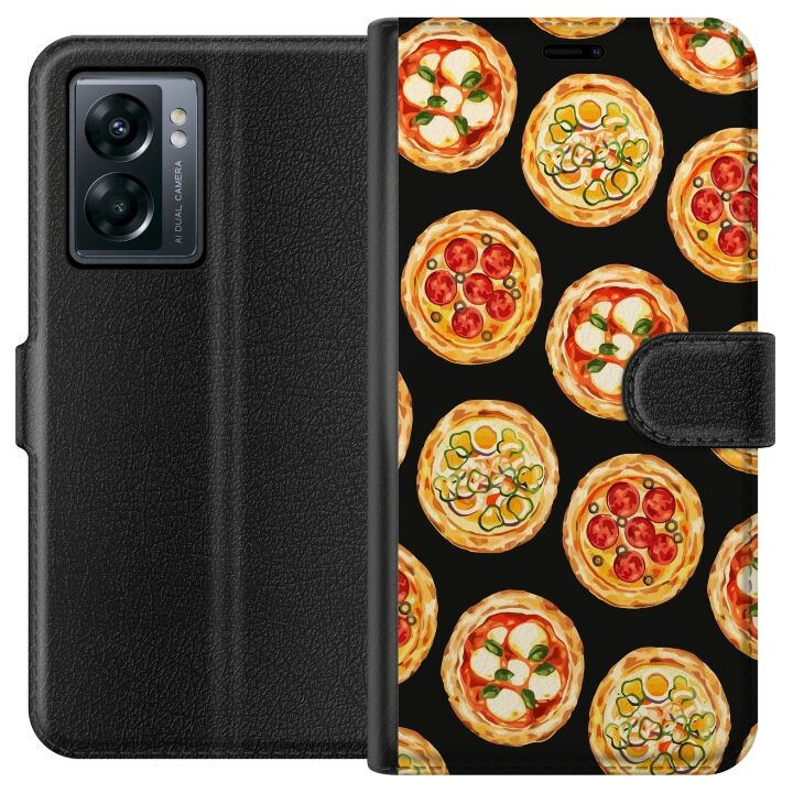 Tegnebogsetui til OnePlus Nord N300 med Pizza motiv i gruppen SMARTPHONES & TABLETS / Mobil Beskyttelse / OnePlus hos TP E-commerce Nordic AB (A57513)