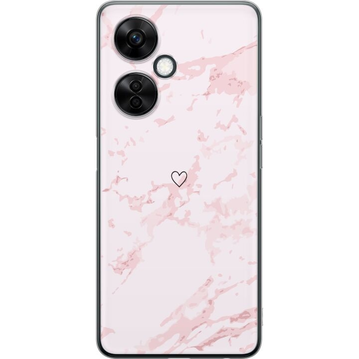 Mobilcover til OnePlus Nord CE3 med Rosa Hjerte motiv i gruppen SMARTPHONES & TABLETS / Mobil Beskyttelse / OnePlus hos TP E-commerce Nordic AB (A57712)