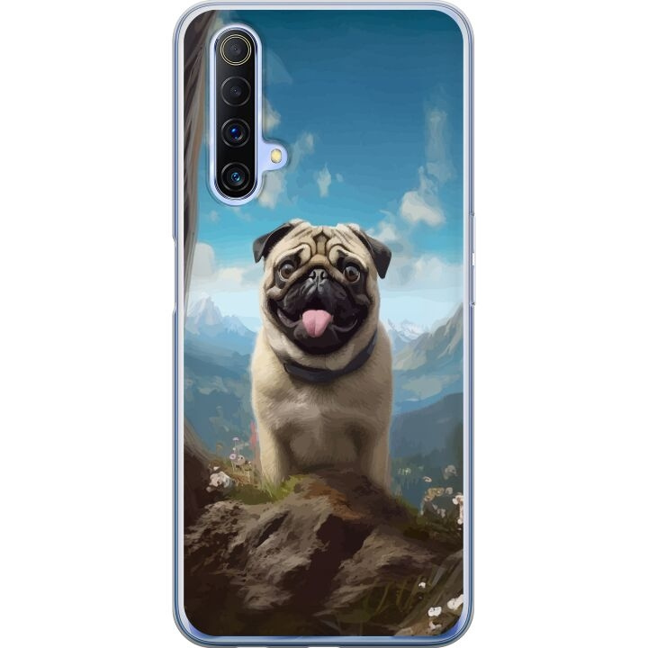 Mobilcover til Realme X50 5G med Glad Hund motiv i gruppen SMARTPHONES & TABLETS / Mobil Beskyttelse / Realme hos TP E-commerce Nordic AB (A58139)