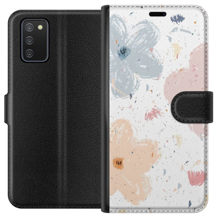 Tegnebogsetui til Samsung Galaxy A02s med Blomster motiv i gruppen SMARTPHONES & TABLETS / Mobil Beskyttelse / Samsung hos TP E-commerce Nordic AB (A58160)