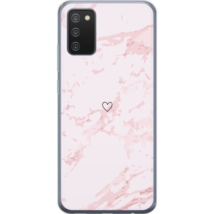 Mobilcover til Samsung Galaxy A02s med Rosa Hjerte motiv i gruppen SMARTPHONES & TABLETS / Mobil Beskyttelse / Samsung hos TP E-commerce Nordic AB (A58198)