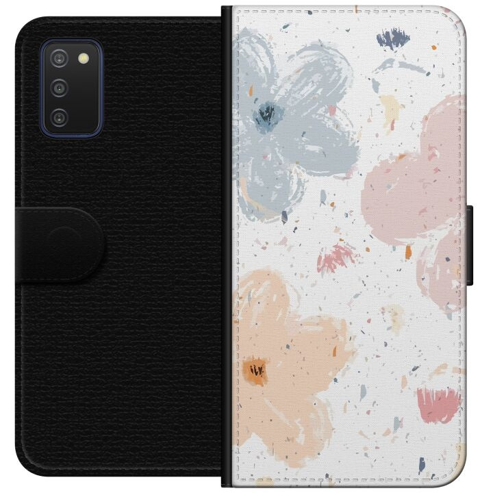 Tegnebogsetui til Samsung Galaxy A03s med Blomster motiv i gruppen SMARTPHONES & TABLETS / Mobil Beskyttelse / Samsung hos TP E-commerce Nordic AB (A58268)