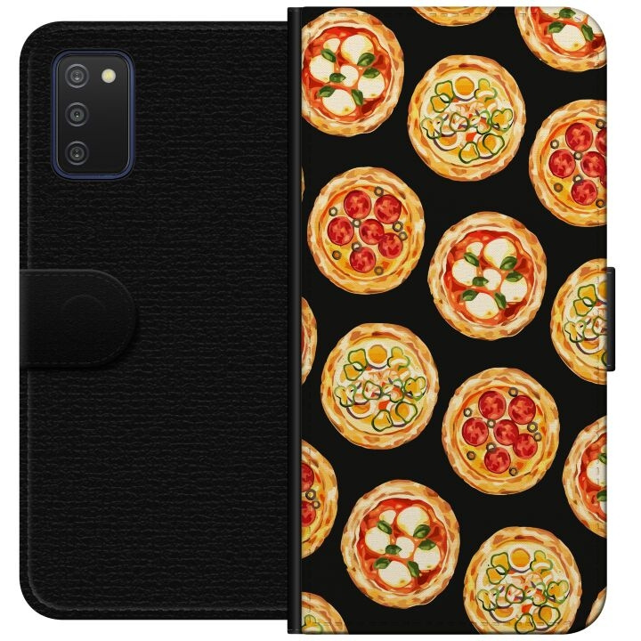 Tegnebogsetui til Samsung Galaxy A03s med Pizza motiv i gruppen SMARTPHONES & TABLETS / Mobil Beskyttelse / Samsung hos TP E-commerce Nordic AB (A58269)