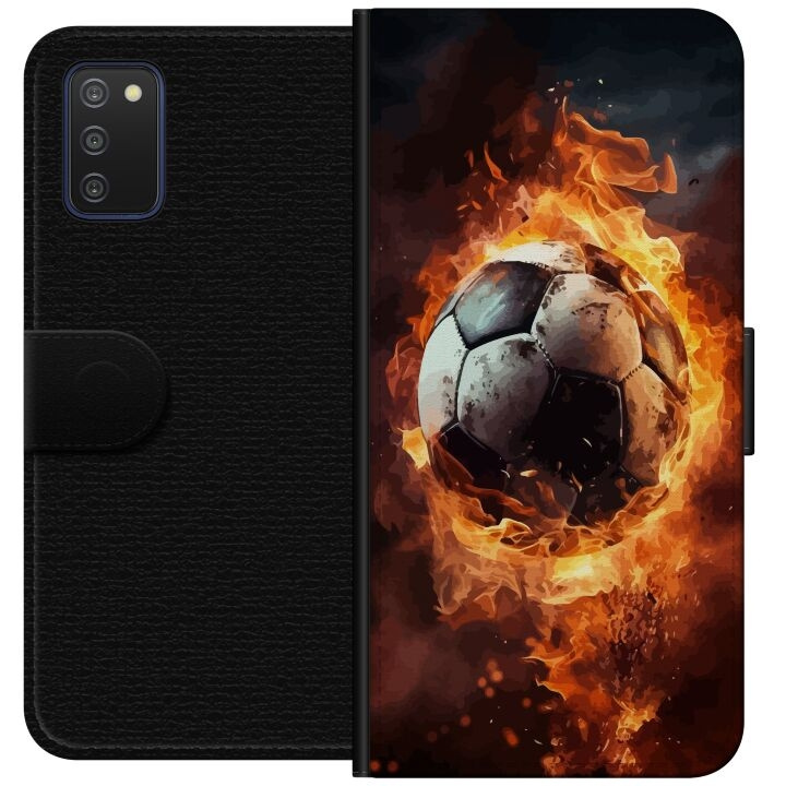 Tegnebogsetui til Samsung Galaxy A03s med Fodbold motiv i gruppen SMARTPHONES & TABLETS / Mobil Beskyttelse / Samsung hos TP E-commerce Nordic AB (A58277)