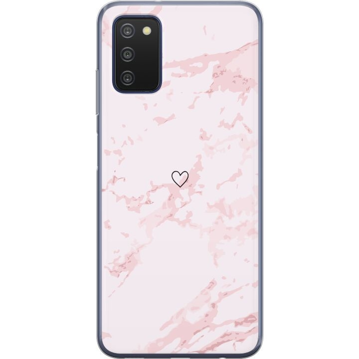 Mobilcover til Samsung Galaxy A03s med Rosa Hjerte motiv i gruppen SMARTPHONES & TABLETS / Mobil Beskyttelse / Samsung hos TP E-commerce Nordic AB (A58306)