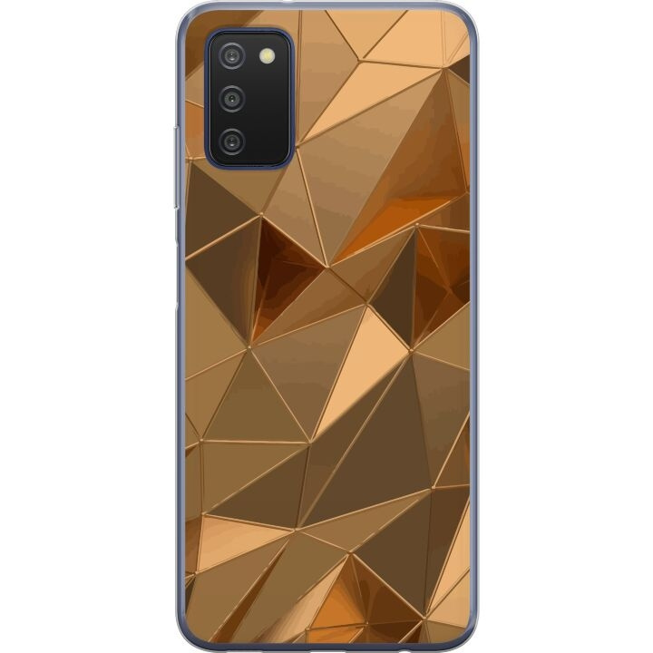 Mobilcover til Samsung Galaxy A03s med 3D Guld motiv i gruppen SMARTPHONES & TABLETS / Mobil Beskyttelse / Samsung hos TP E-commerce Nordic AB (A58307)