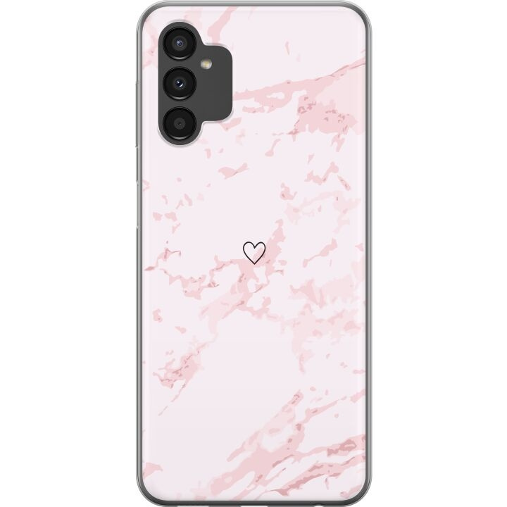 Mobilcover til Samsung Galaxy A04s med Rosa Hjerte motiv i gruppen SMARTPHONES & TABLETS / Mobil Beskyttelse / Samsung hos TP E-commerce Nordic AB (A58360)