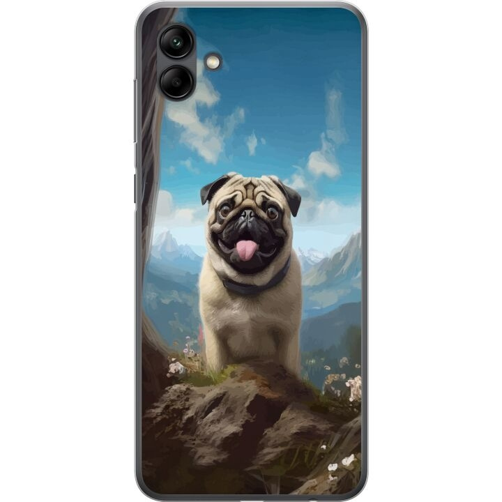 Mobilcover til Samsung Galaxy A05 med Glad Hund motiv i gruppen SMARTPHONES & TABLETS / Mobil Beskyttelse / Samsung hos TP E-commerce Nordic AB (A58409)