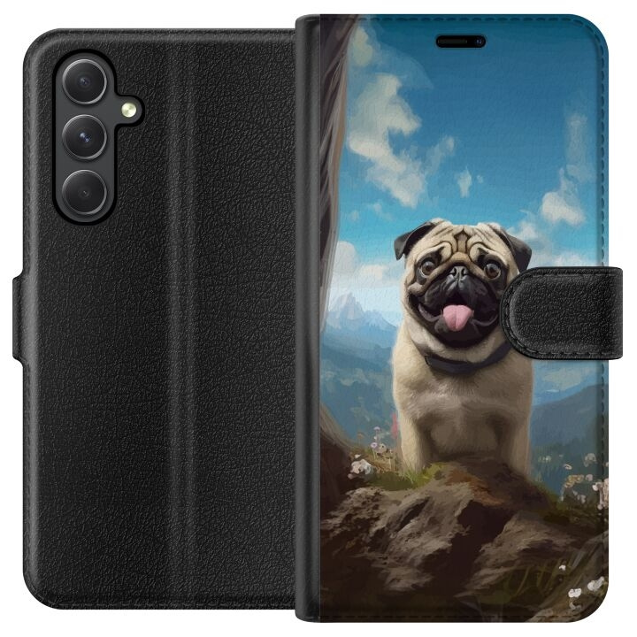 Tegnebogsetui til Samsung Galaxy A05s med Glad Hund motiv i gruppen SMARTPHONES & TABLETS / Mobil Beskyttelse / Samsung hos TP E-commerce Nordic AB (A58436)