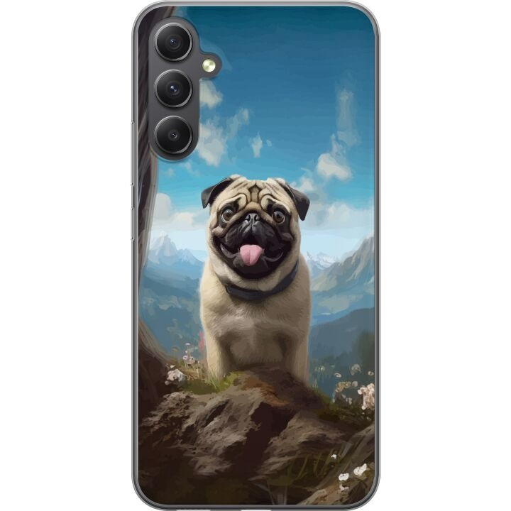 Mobilcover til Samsung Galaxy A05s med Glad Hund motiv i gruppen SMARTPHONES & TABLETS / Mobil Beskyttelse / Samsung hos TP E-commerce Nordic AB (A58463)