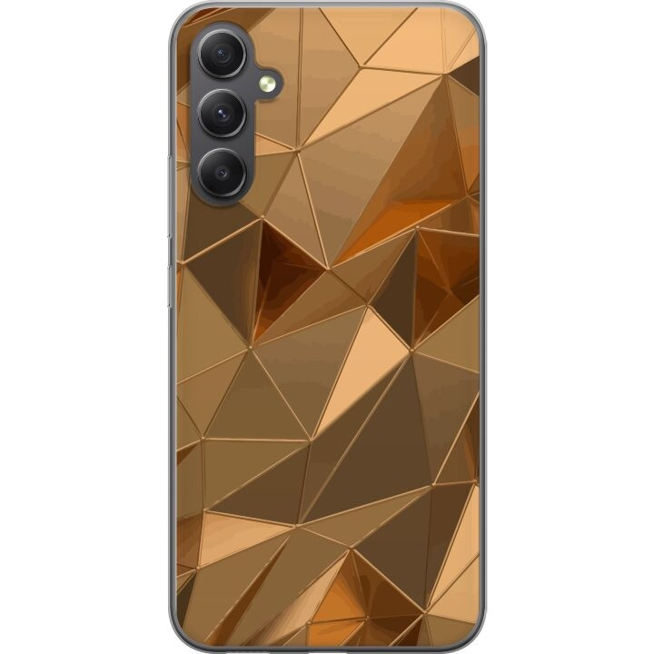 Mobilcover til Samsung Galaxy A05s med 3D Guld motiv i gruppen SMARTPHONES & TABLETS / Mobil Beskyttelse / Samsung hos TP E-commerce Nordic AB (A58469)