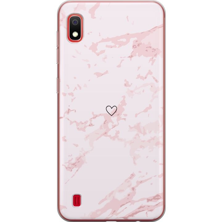 Mobilcover til Samsung Galaxy A10 med Rosa Hjerte motiv i gruppen SMARTPHONES & TABLETS / Mobil Beskyttelse / Samsung hos TP E-commerce Nordic AB (A58522)