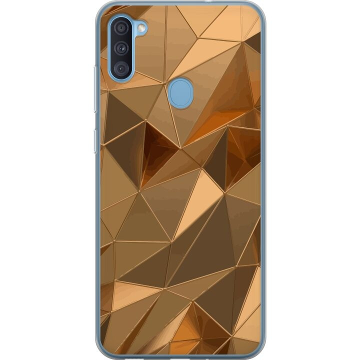 Mobilcover til Samsung Galaxy A11 med 3D Guld motiv i gruppen SMARTPHONES & TABLETS / Mobil Beskyttelse / Samsung hos TP E-commerce Nordic AB (A58577)