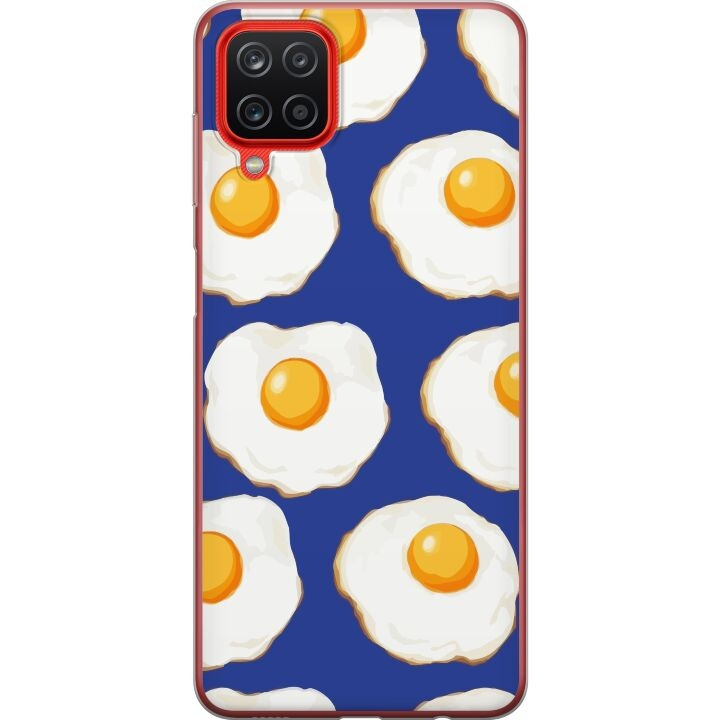 Mobilcover til Samsung Galaxy A12 med Stegte æg motiv i gruppen SMARTPHONES & TABLETS / Mobil Beskyttelse / Samsung hos TP E-commerce Nordic AB (A58613)