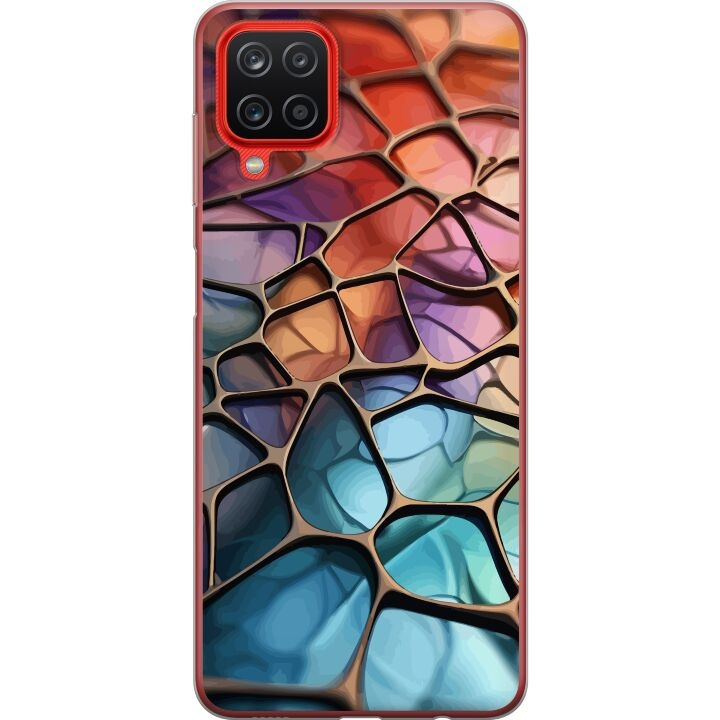 Mobilcover til Samsung Galaxy A12 med Metallict mønster motiv i gruppen SMARTPHONES & TABLETS / Mobil Beskyttelse / Samsung hos TP E-commerce Nordic AB (A58617)