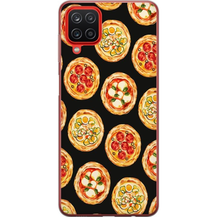 Mobilcover til Samsung Galaxy A12 med Pizza motiv i gruppen SMARTPHONES & TABLETS / Mobil Beskyttelse / Samsung hos TP E-commerce Nordic AB (A58620)