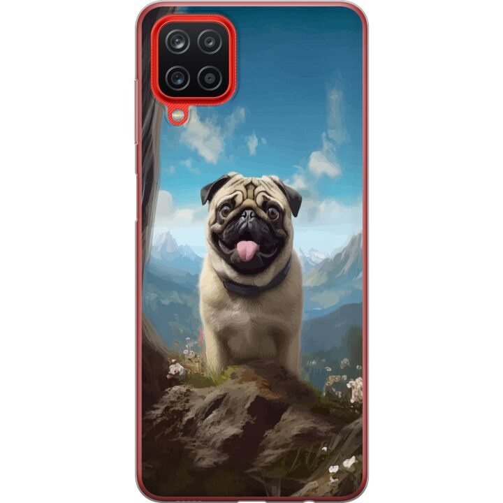 Mobilcover til Samsung Galaxy A12 med Glad Hund motiv i gruppen SMARTPHONES & TABLETS / Mobil Beskyttelse / Samsung hos TP E-commerce Nordic AB (A58625)