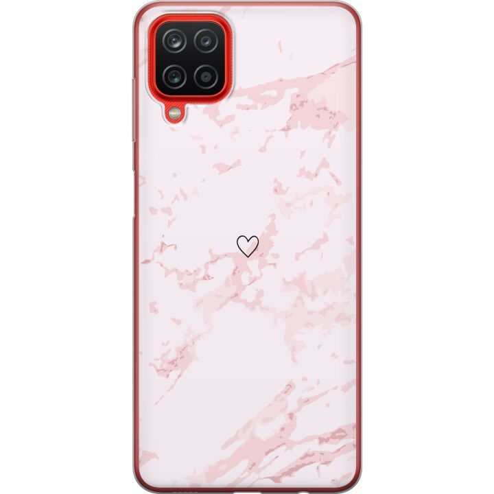 Mobilcover til Samsung Galaxy A12 med Rosa Hjerte motiv i gruppen SMARTPHONES & TABLETS / Mobil Beskyttelse / Samsung hos TP E-commerce Nordic AB (A58630)