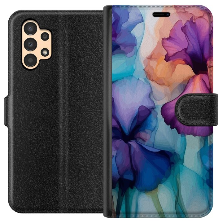 Tegnebogsetui til Samsung Galaxy A13 med Magiske blomster motiv i gruppen SMARTPHONES & TABLETS / Mobil Beskyttelse / Samsung hos TP E-commerce Nordic AB (A58637)