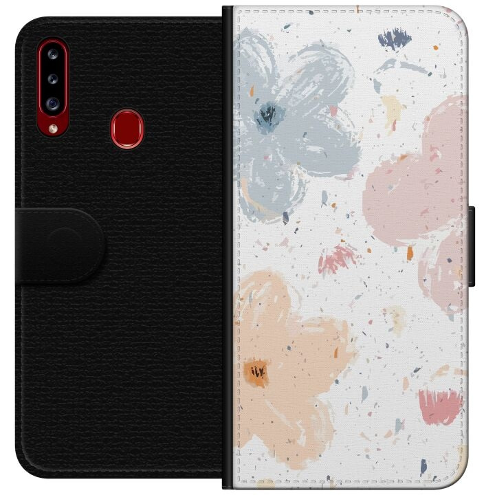 Tegnebogsetui til Samsung Galaxy A20s med Blomster motiv i gruppen SMARTPHONES & TABLETS / Mobil Beskyttelse / Samsung hos TP E-commerce Nordic AB (A58862)